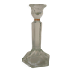 Glass candle holder, orange border