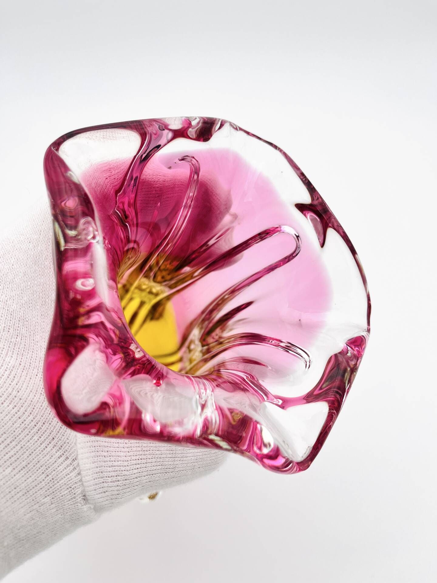 Organic Vase - Sommerso - Josef Hospodka - Bohemian Crystal - Circa 60