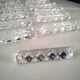Set of 11 Hungarian Crystal knife rests, triangular shape
