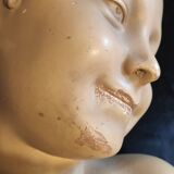 Bust "the laughing" after jean-baptiste pigalle in plaster
