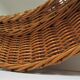 Vintage woven rattan marrow round mirror 1960