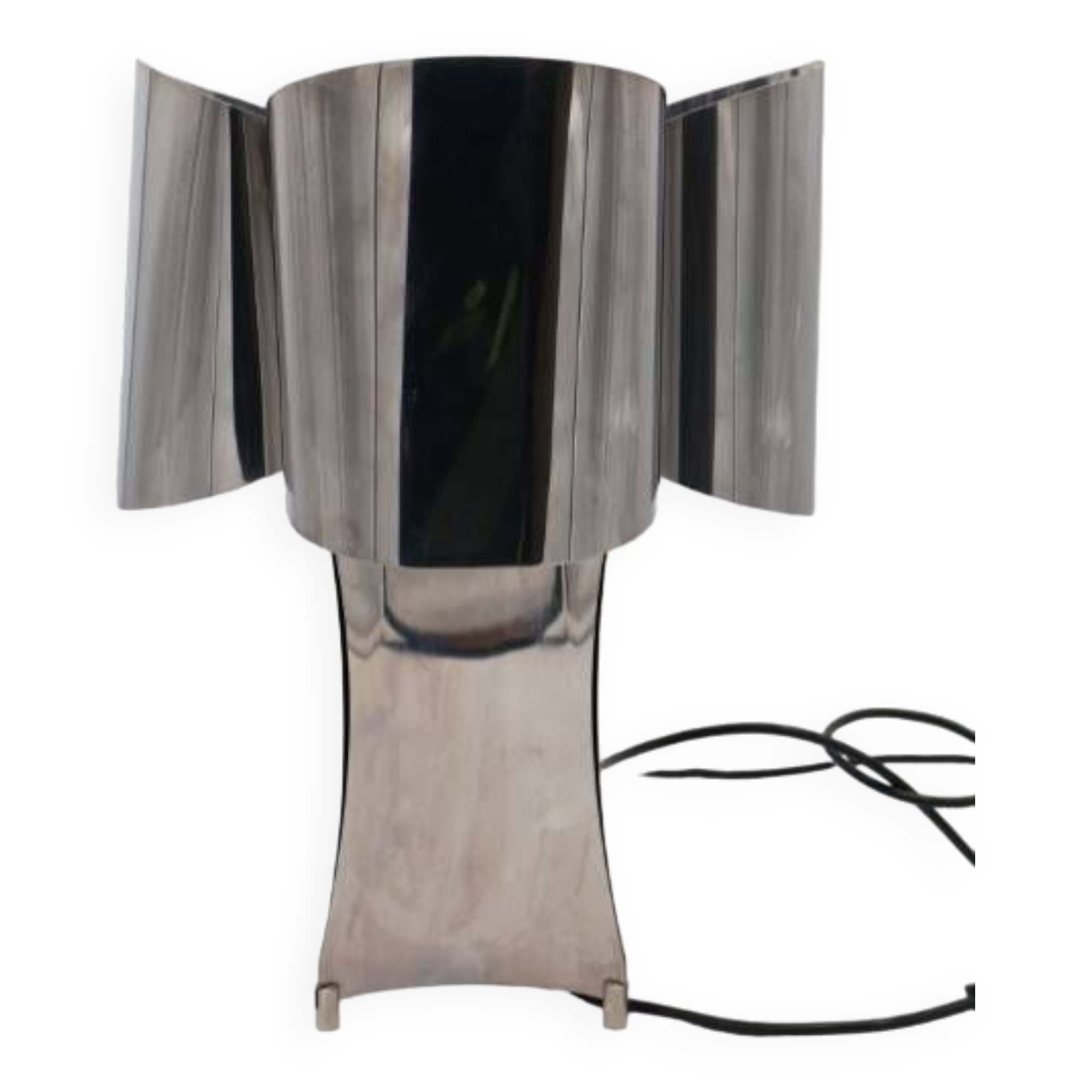 lampe quadrilobe en métal chromé,