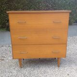 Vintage chest of drawers with spindle legs