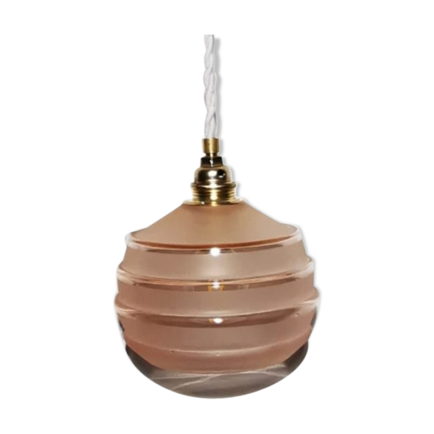 Pink polished glass walker lamp