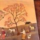 Tableau d'art naïf vintage - Scène champêtre. Art populaire