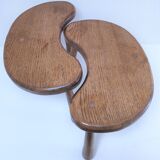 Pair of tripod stools feet solid wood solid wood vintage design