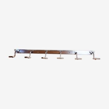 School coat racks, stainless steel, vintage French