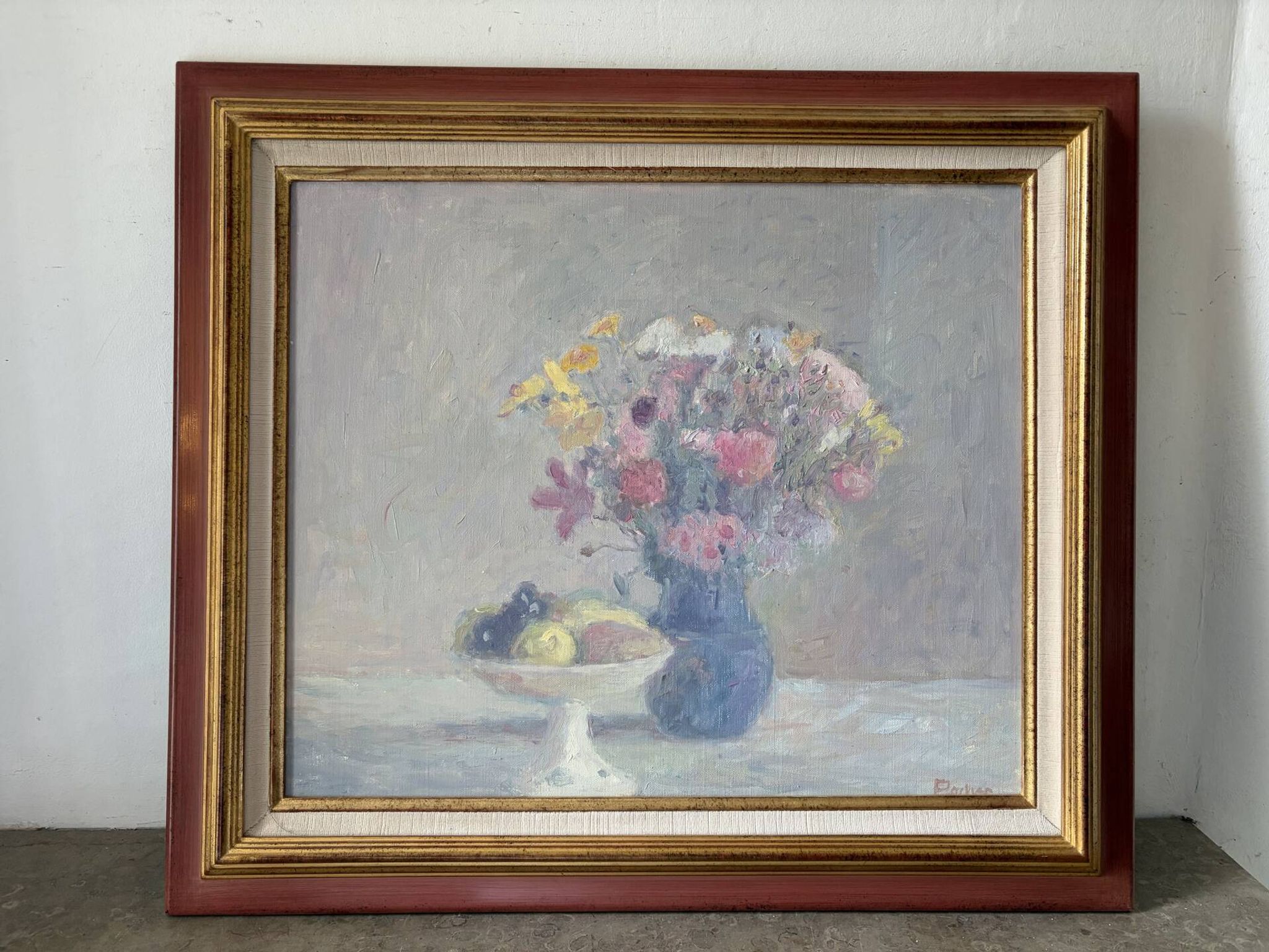 Bouquet d’automne, huile sur toile signée