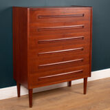 Retro 1960s danish teak mid century chest of drawers