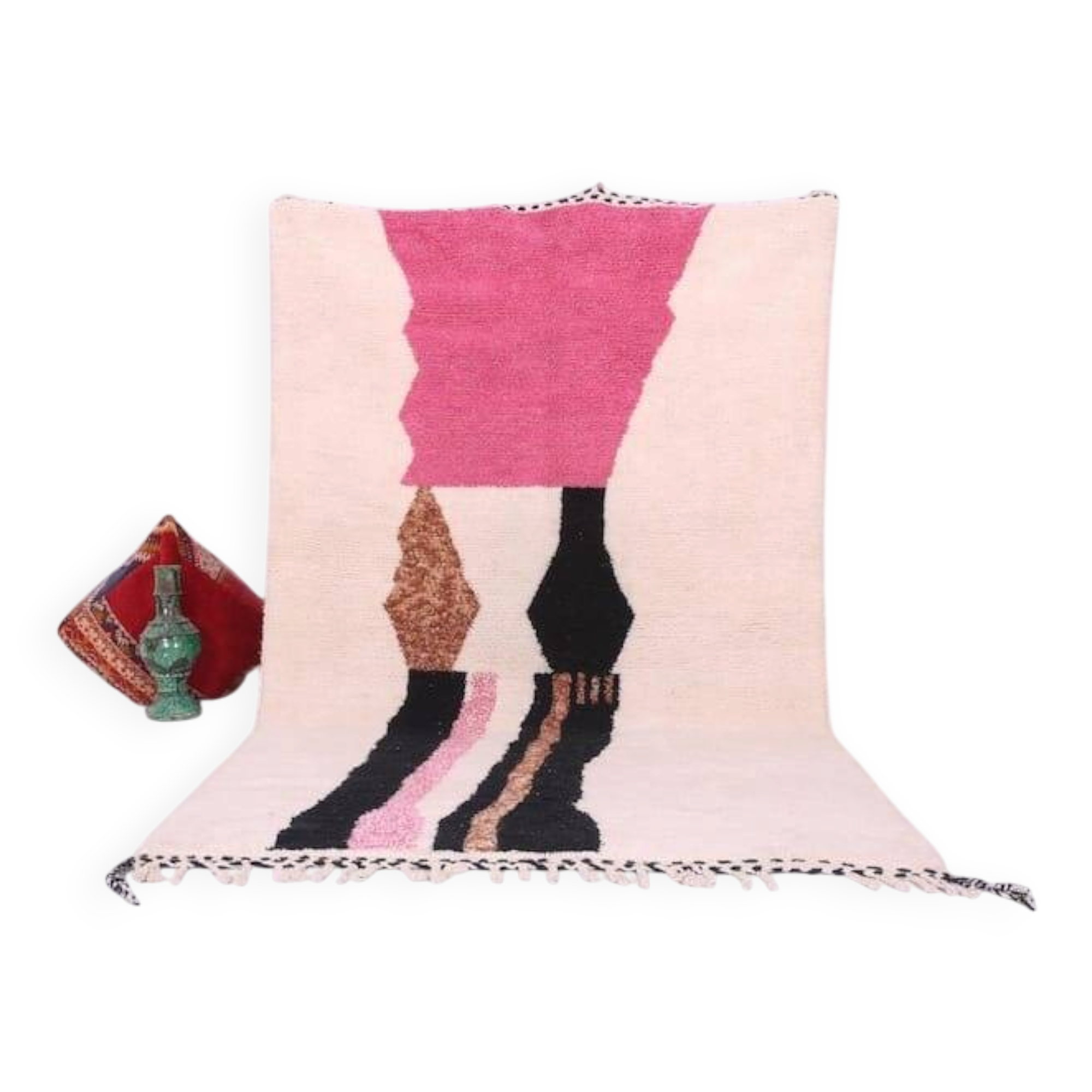 Tapis beni ouraine à moto coloré traditionnel taille 1,5/2,5 m