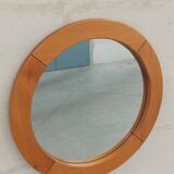 Round elm mirror, 80's