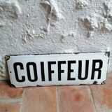 Hairdresser's advertising plate