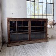 XXL industrial sideboard with glass doors