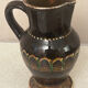 Vintage Romanian glazed pottery pitcher
