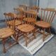 Set 6 chaises western bistrot vintage