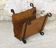 Vintage wooden and wrought iron magazine rack circa 1950s