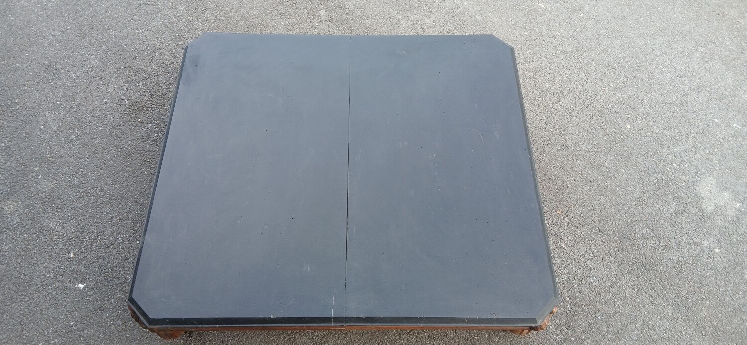 Coffee table with industrial wheels