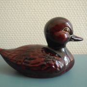 Statuette canard Kanadou sculpture vintage ceramic duck design 80s