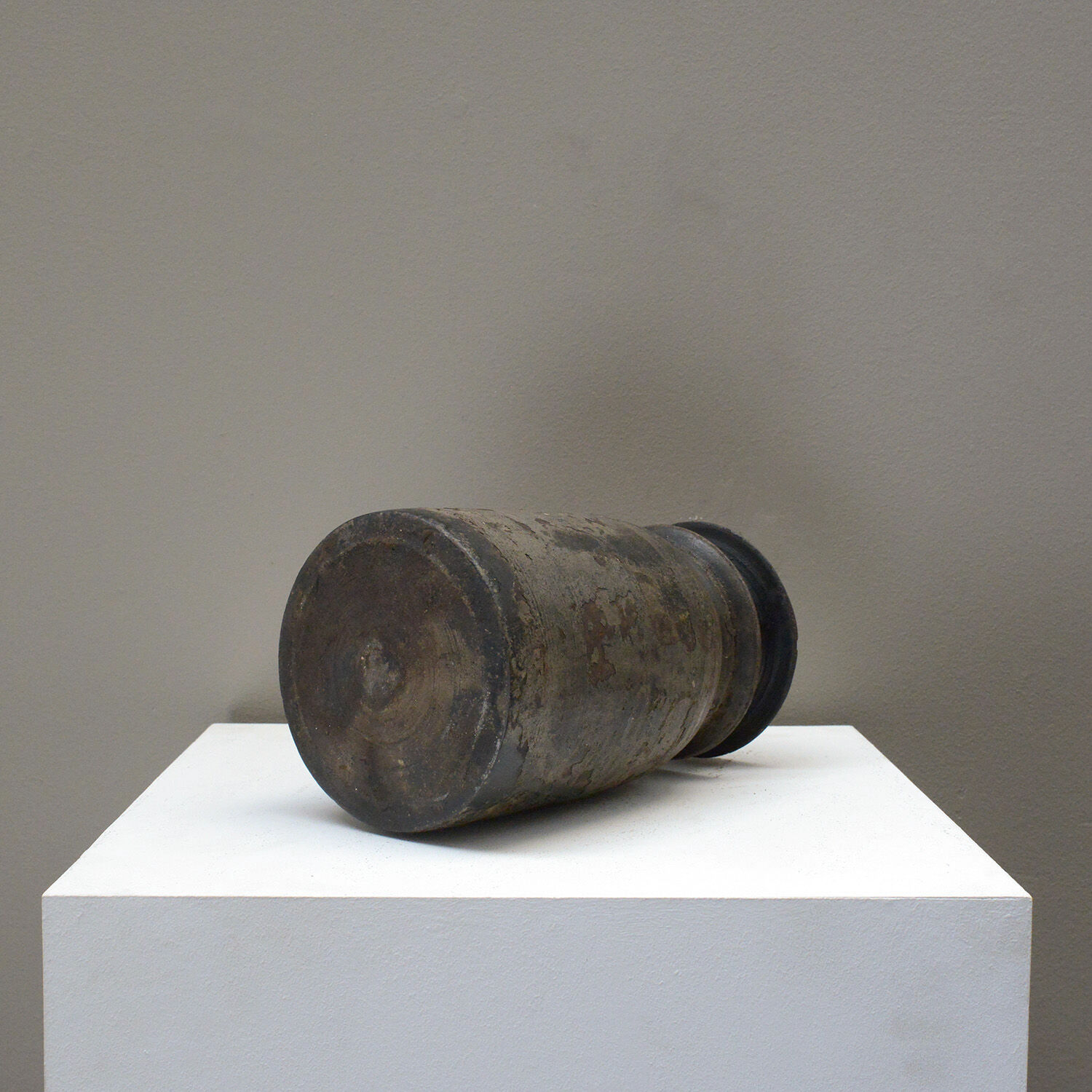 Antique Wooden Pot from Nepal Rustic 19th Century Storage Container