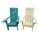 Pair of antique painted wooden garden chairs