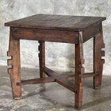 Coffee table, small vintage Indonesian modernist table in teak.