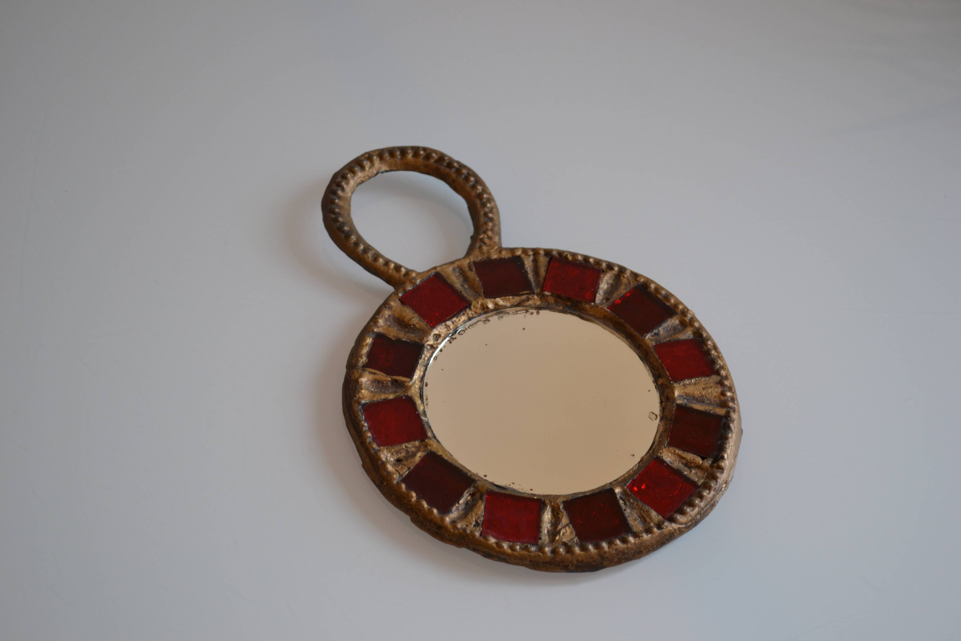 Glass and lead mirror by Irena Jaworska