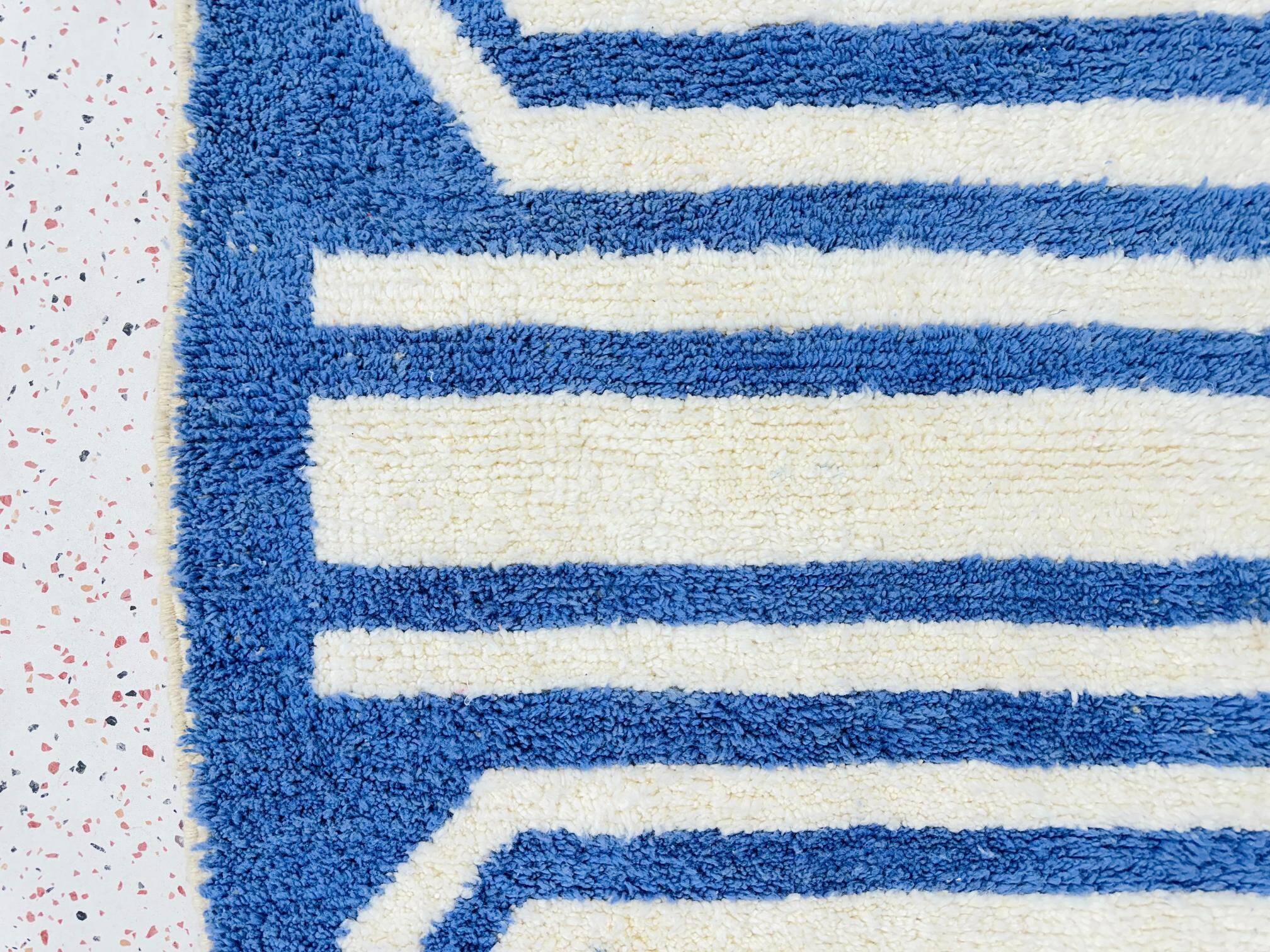 Handmade natural Berber rug 2.5x1.5 m