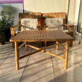 Table basse en rotin carrée - 67 cm