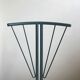 LaPalma folding chairs set of 2, dark green metal & woven cord, Italy, 1970s