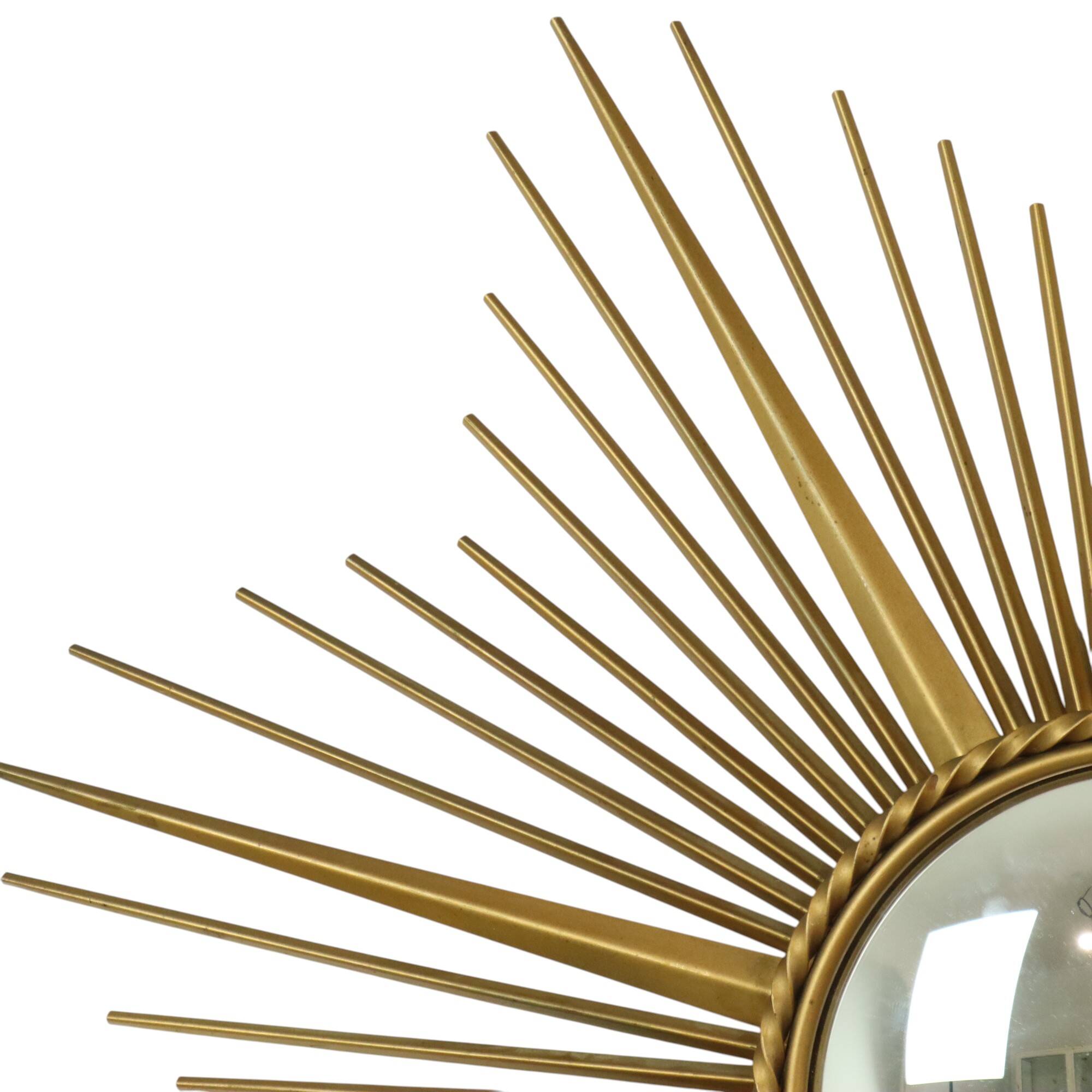 Large Vintage Sun Mirror Chaty Vallauris XL France 91cm