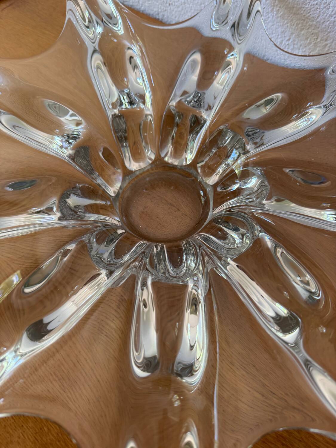 Grande coupe cristal étoile années 60