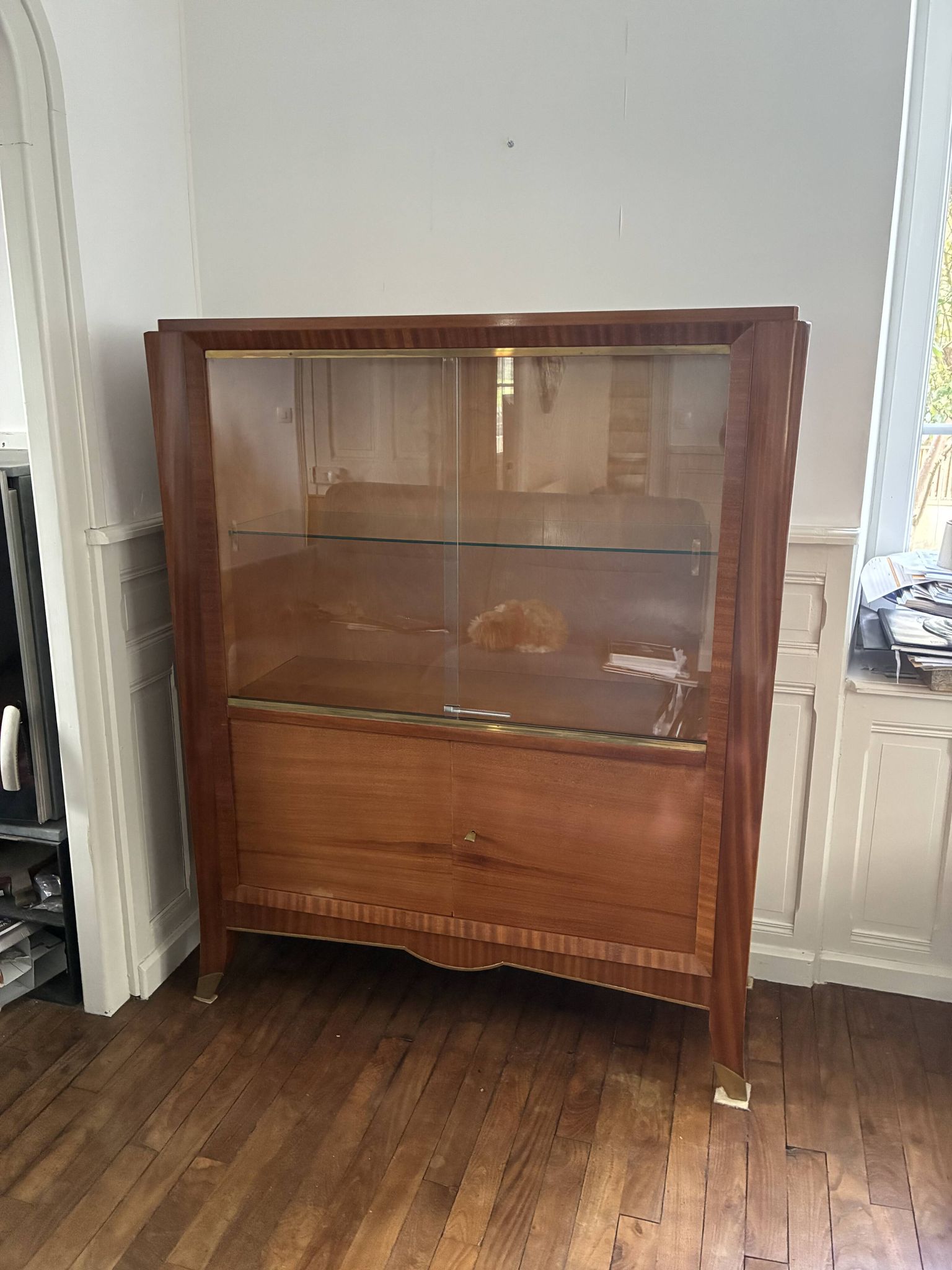 Grande vitrine Art Déco moderniste