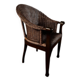 Arm chairs in dark rattan