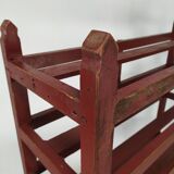 Patinated wood shelf