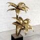 French Brass Palm Tree Floor or Side Lamp attributed to Maison Jansen, 1970's