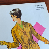 Original lithograph of a fashion design, 60s