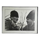 Artistic photo signed by Gheorge Rizeanu XXth 2 Romanian men