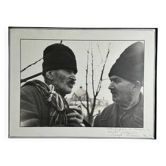 Photo artistique dédicacée par Gheorge Rizeanu XXe 2 hommes roumains