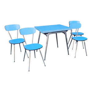 Ensemble formica bleu - chaises