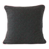 Black and pink liberty square cushion