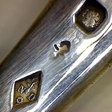 6 table spoons in solid silver old Paris style