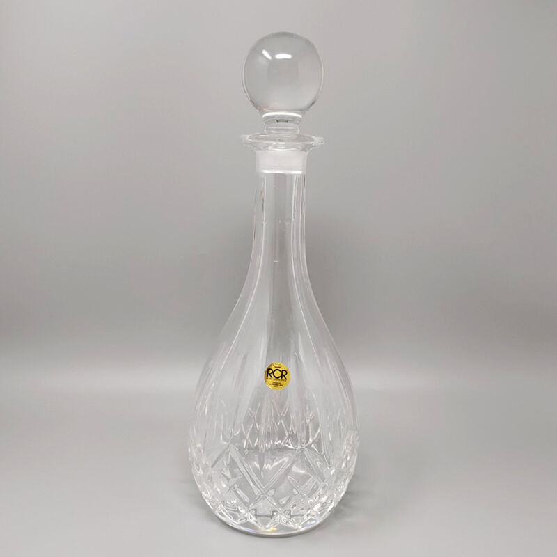 Carafe et verres en cristal elegant italian mid century des années 1960 avec 6 verres en cristal