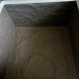 Pouf coffre en cuir noir de Sède