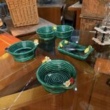 Fruit bowl and butter dish set in Vallauris.