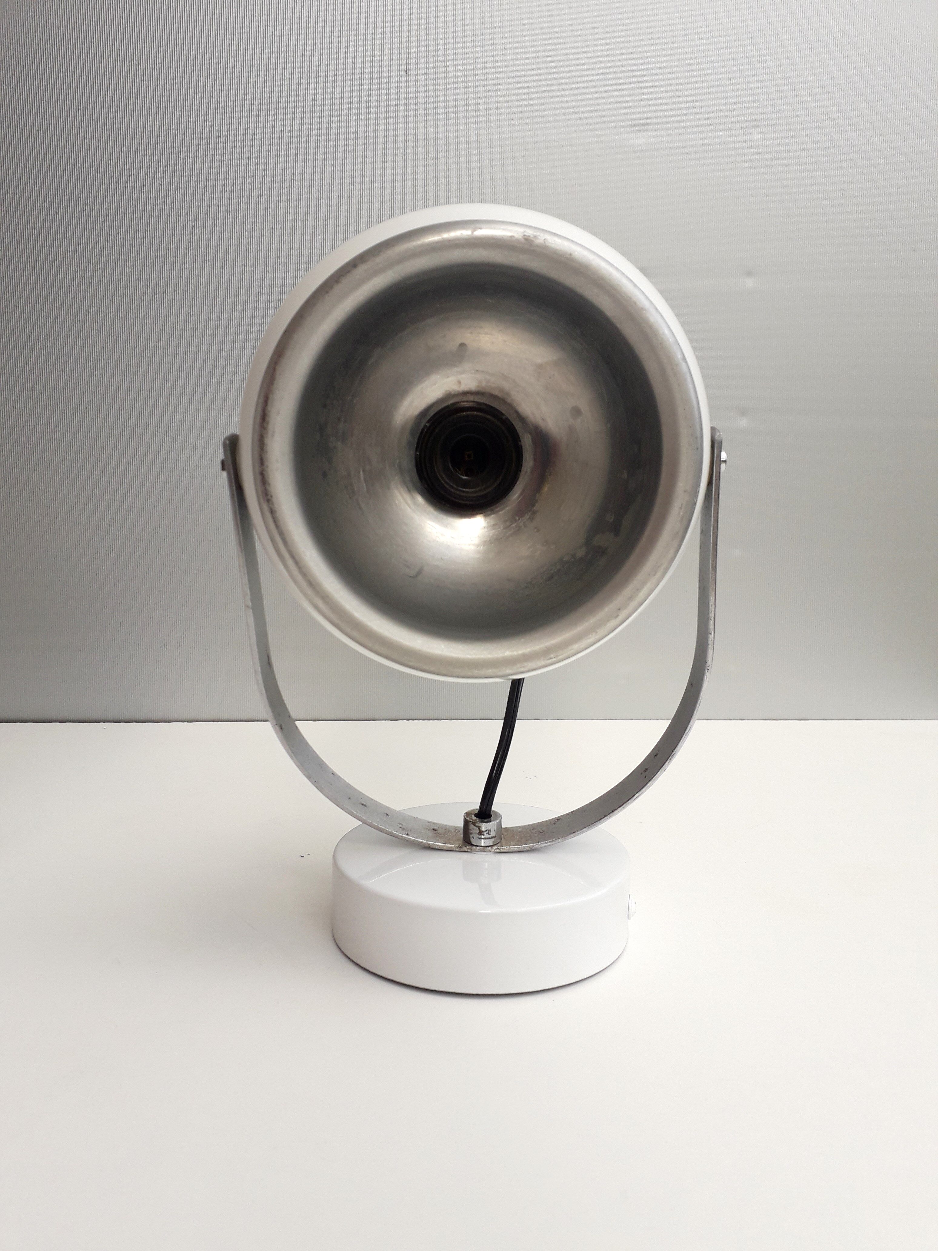 Pair of wall lights eyeball - lacquered white -1970