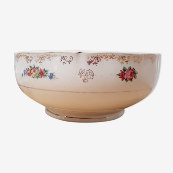 Salad bowl floral decoration early XXth