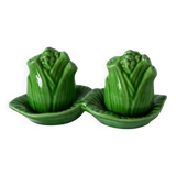 Pepper & salt set in slip, "fennel" model, 1970