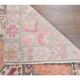 Vintage Turkish hand-knotted geometric runner 132x221