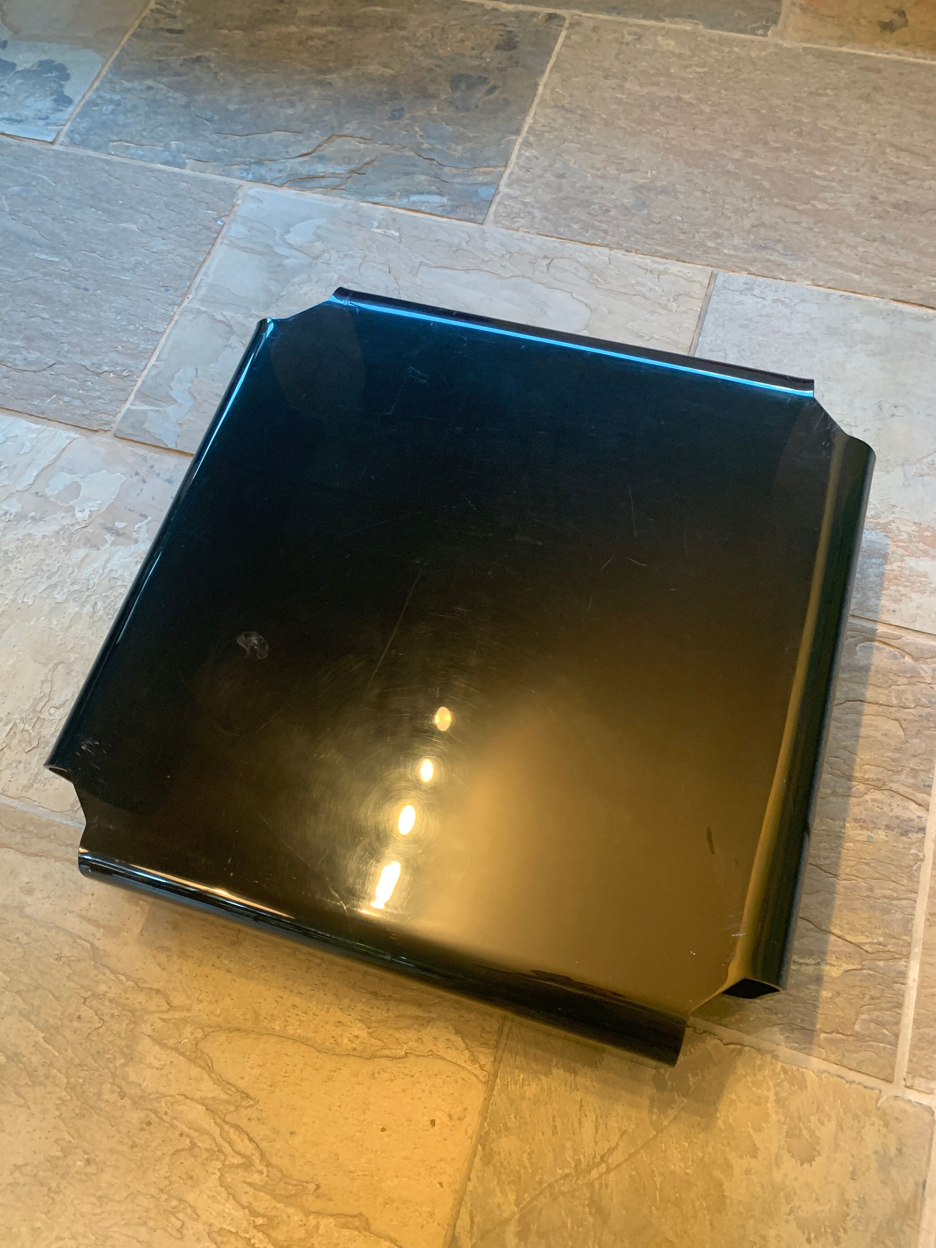 Smoked plexiglass coffee table Michel Dumas 70s