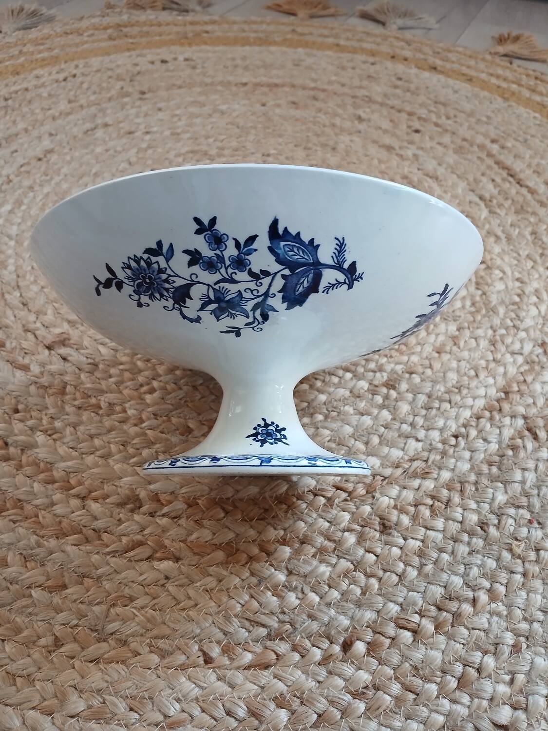 Antique compote dish in ironstone